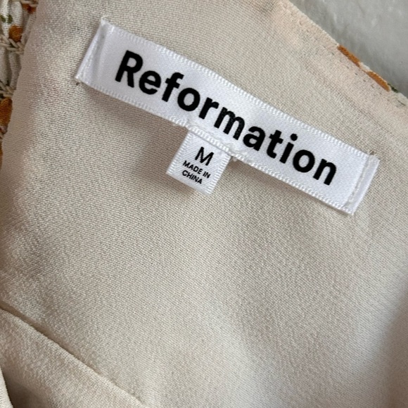 Reformation Adagio Avni Ruched Babydoll Minidress Sz. M​​​​​​​​​ - Picture 5 of 5